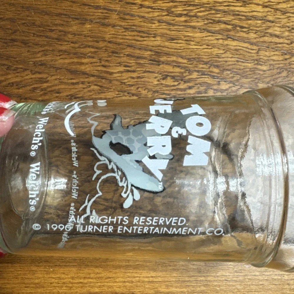 Vintage 1990 Welch's Tom and Jerry Jelly Jar Glass‎